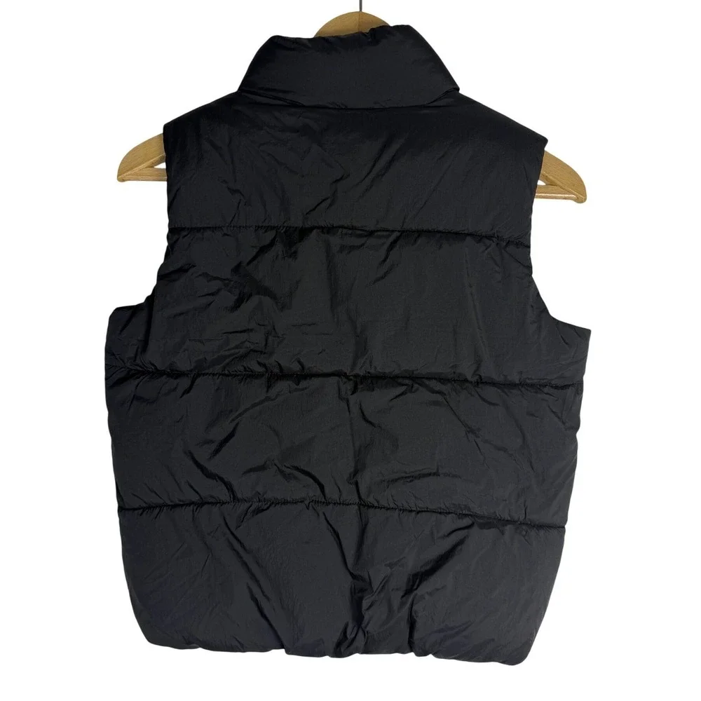 Old Navy Kids Black Puffer Vest Full Zip Quilted Sleeveless Jacket Size L 10-12
